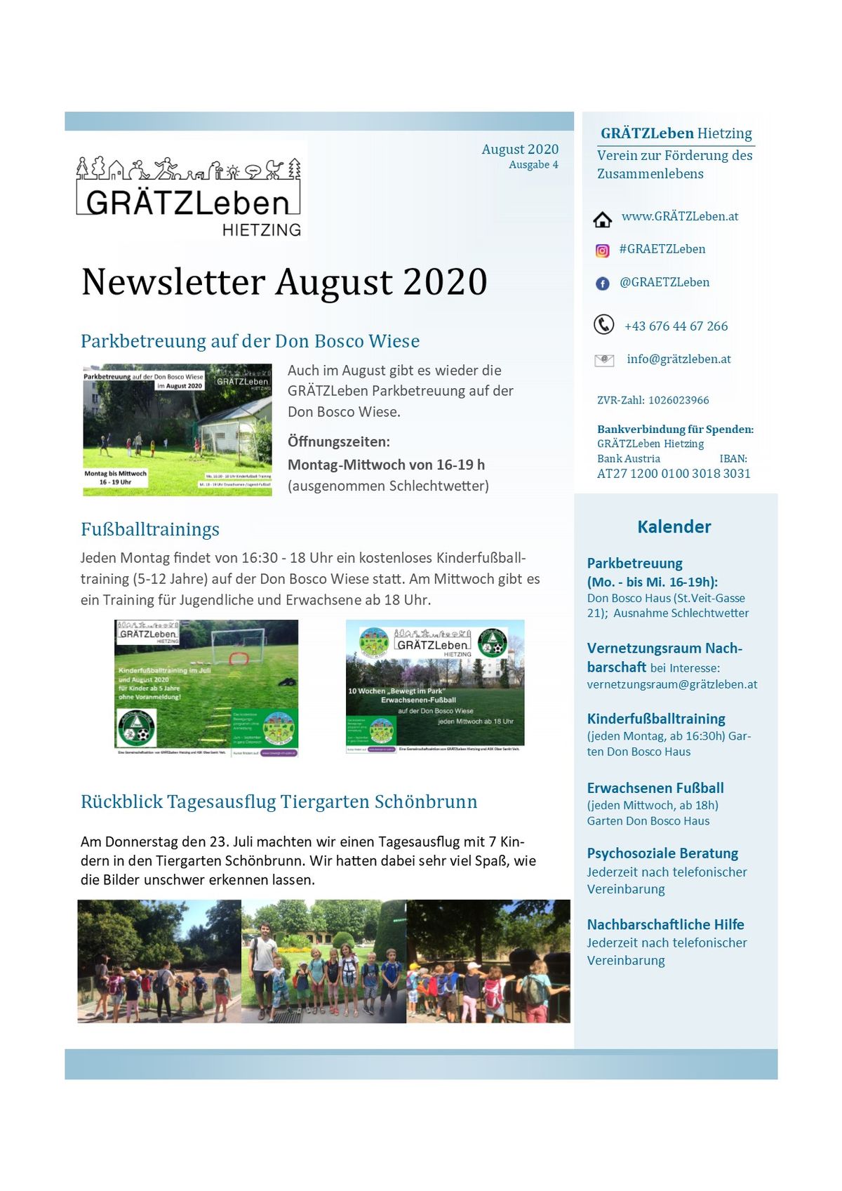 Newsletter August 2020