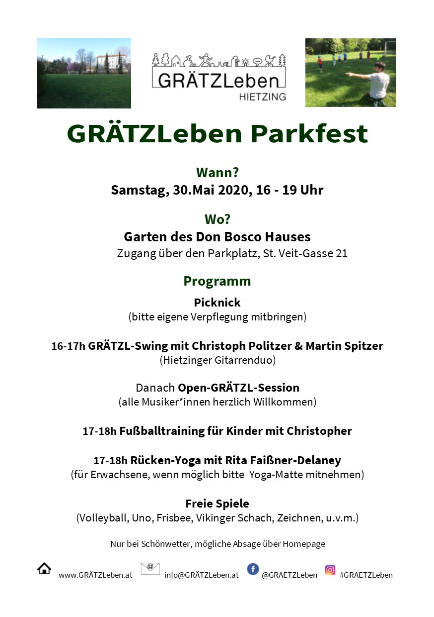 Parkfest 30 Mai 2020